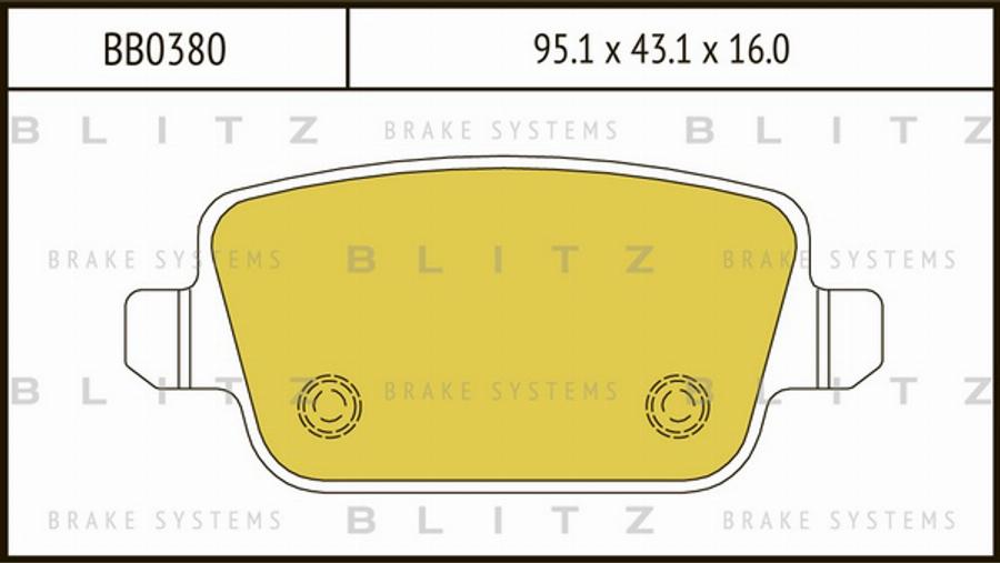 Blitz BB0380 - Гальмівні колодки, дискові гальма autocars.com.ua