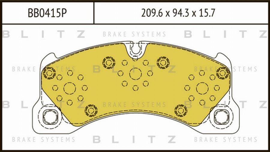 Blitz BB0415P - Гальмівні колодки, дискові гальма autocars.com.ua