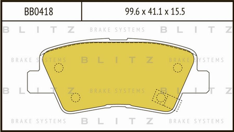 Blitz BB0418 - Гальмівні колодки, дискові гальма autocars.com.ua