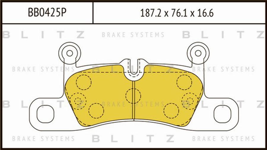 Blitz BB0425P - Гальмівні колодки, дискові гальма autocars.com.ua