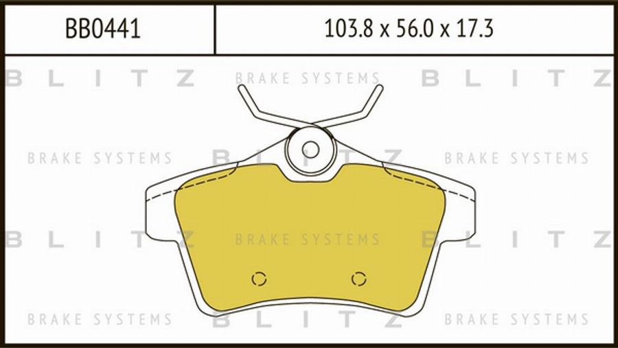 Blitz BB0441 - Гальмівні колодки, дискові гальма autocars.com.ua