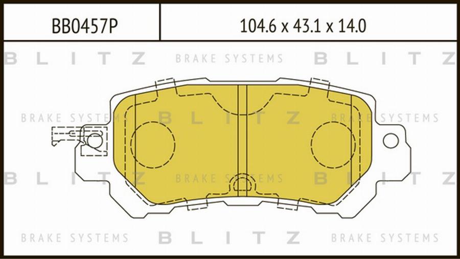 Blitz BB0457P - Гальмівні колодки, дискові гальма autocars.com.ua