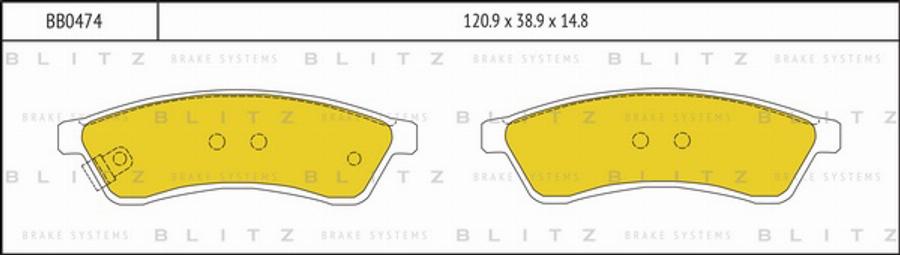 Blitz BB0474 - Гальмівні колодки, дискові гальма autocars.com.ua