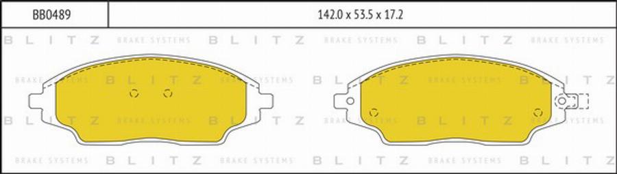 Blitz BB0489 - Гальмівні колодки, дискові гальма autocars.com.ua