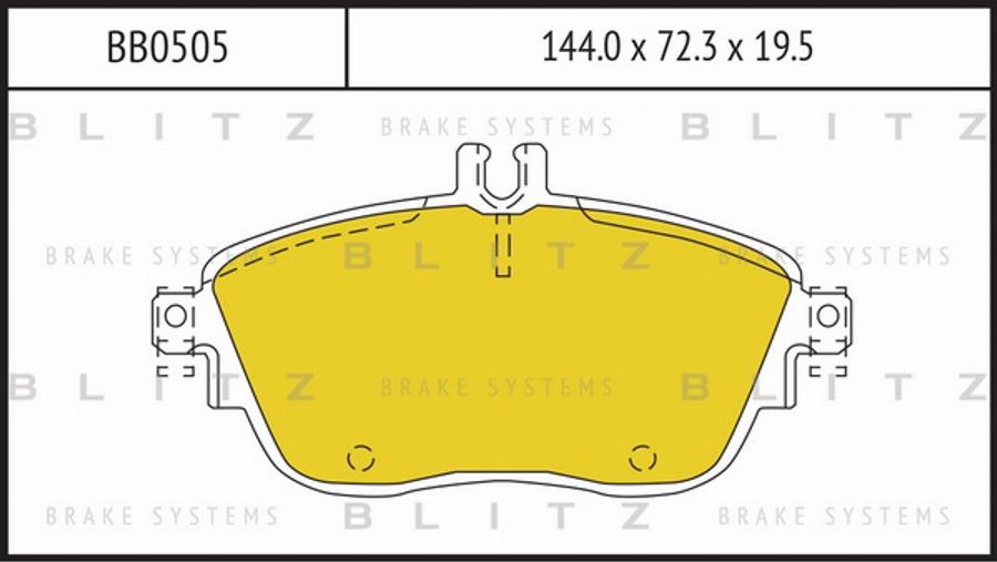 Blitz BB0505 - Гальмівні колодки, дискові гальма autocars.com.ua