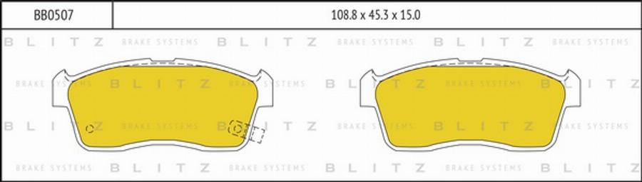 Blitz BB0507 - Гальмівні колодки, дискові гальма autocars.com.ua