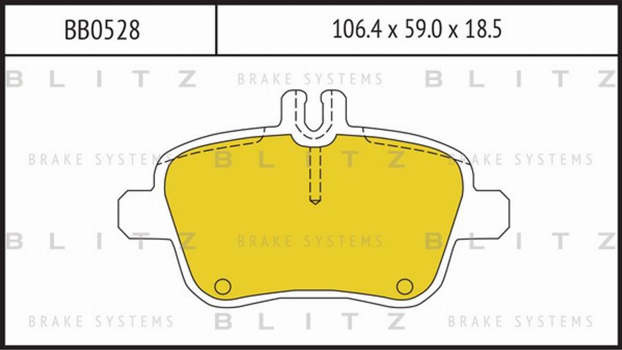 Blitz BB0528 - Гальмівні колодки, дискові гальма autocars.com.ua