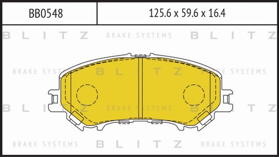 Blitz BB0548 - Гальмівні колодки, дискові гальма autocars.com.ua