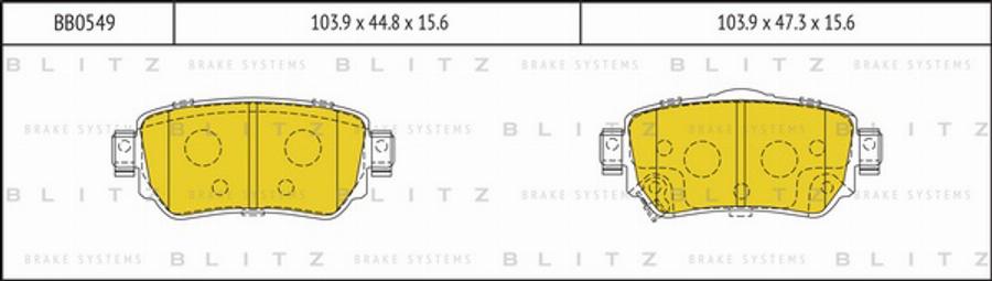 Blitz BB0549 - Гальмівні колодки, дискові гальма autocars.com.ua