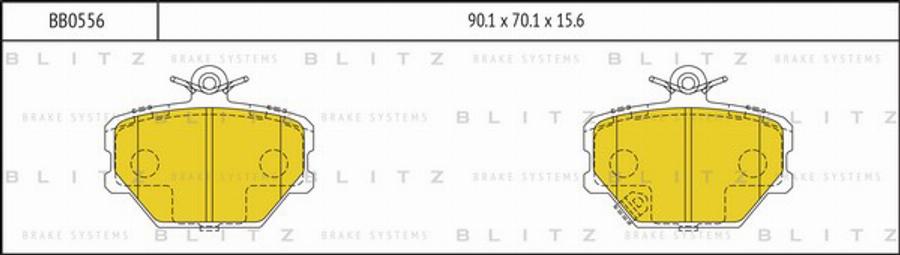 Blitz BB0556 - Гальмівні колодки, дискові гальма autocars.com.ua