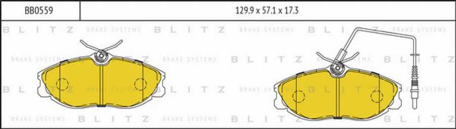 Blitz BB0559 - Тормозные колодки, дисковые, комплект autodnr.net