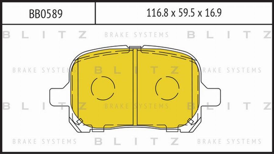 Blitz BB0589 - Тормозные колодки, дисковые, комплект autodnr.net