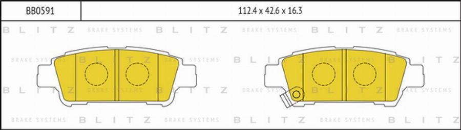 Blitz BB0591 - Тормозные колодки, дисковые, комплект autodnr.net