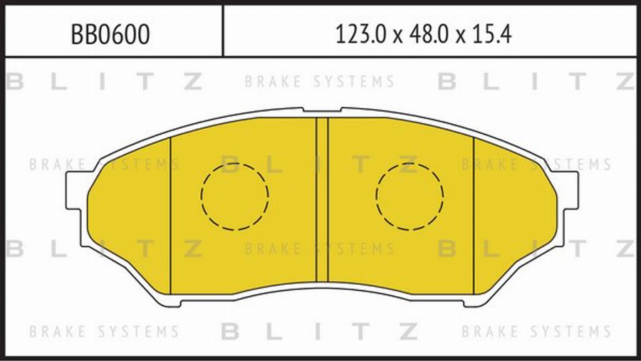 Blitz BB0600 - Тормозные колодки, дисковые, комплект autodnr.net