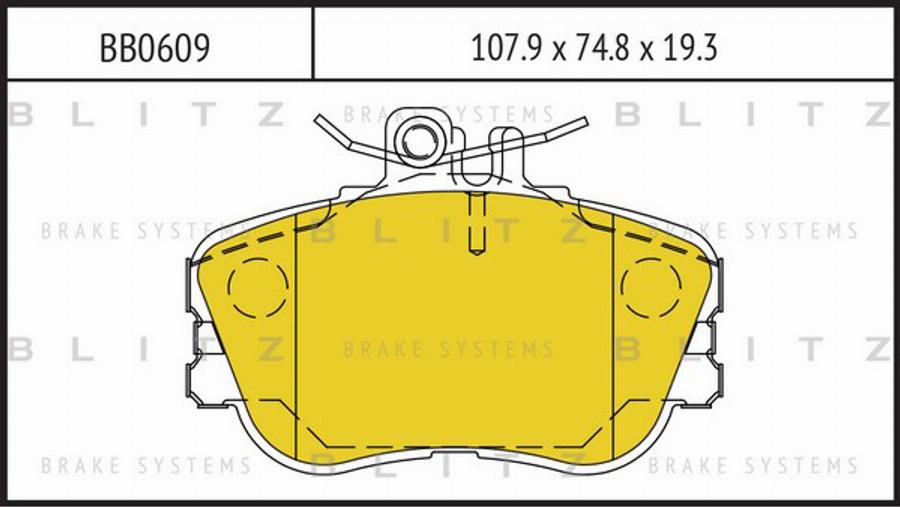 Blitz BB0609 - Гальмівні колодки, дискові гальма autocars.com.ua