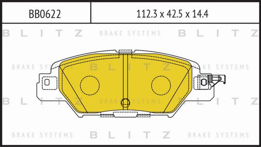 Blitz BB0622 - Гальмівні колодки, дискові гальма autocars.com.ua