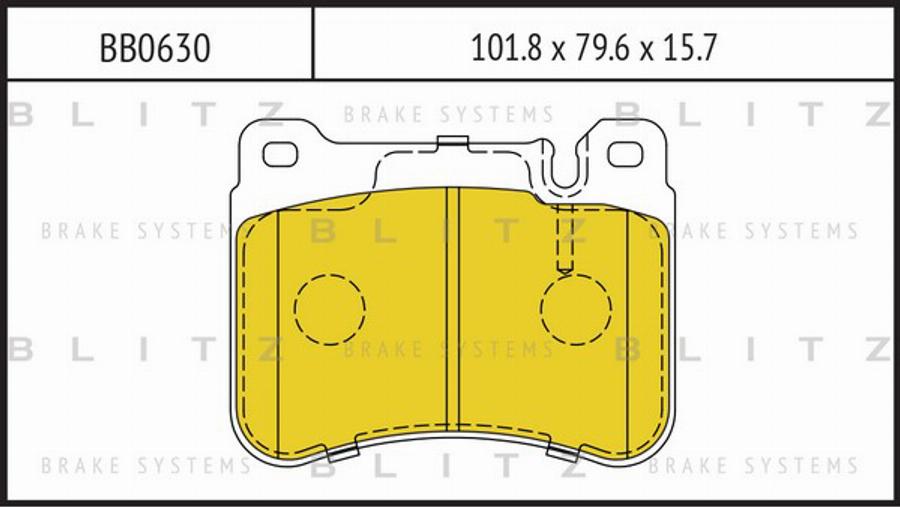 Blitz BB0630 - Гальмівні колодки, дискові гальма autocars.com.ua