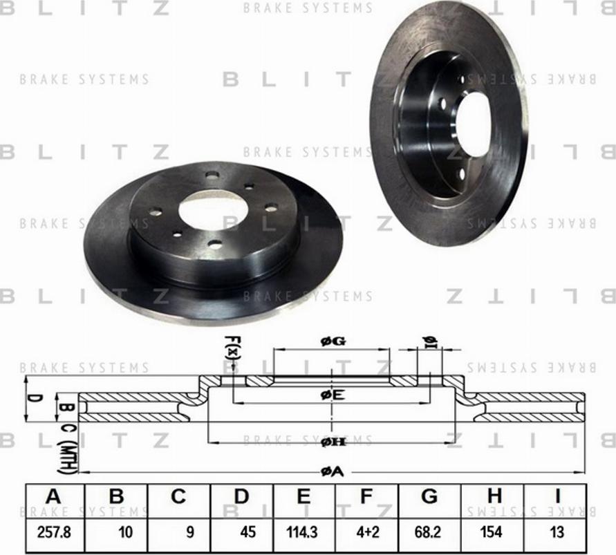 Blitz BS0131 - Гальмівний диск autocars.com.ua