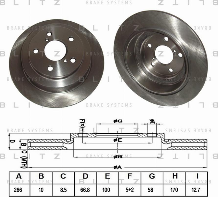 Blitz BS0146 - Гальмівний диск autocars.com.ua