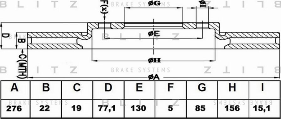 Blitz BS0151 - Тормозной диск autodnr.net