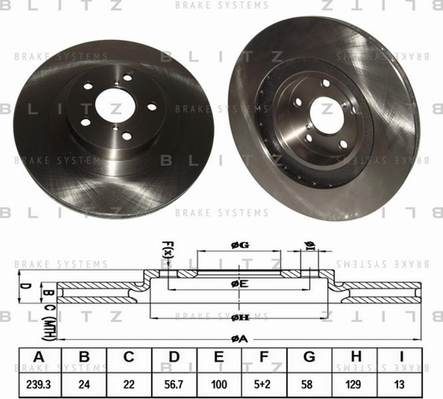 Blitz BS0166 - Тормозной диск autodnr.net