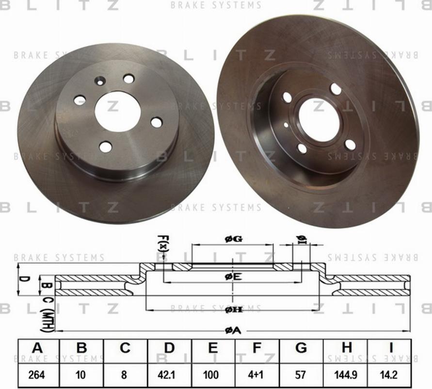 Blitz BS0207 - Гальмівний диск autocars.com.ua