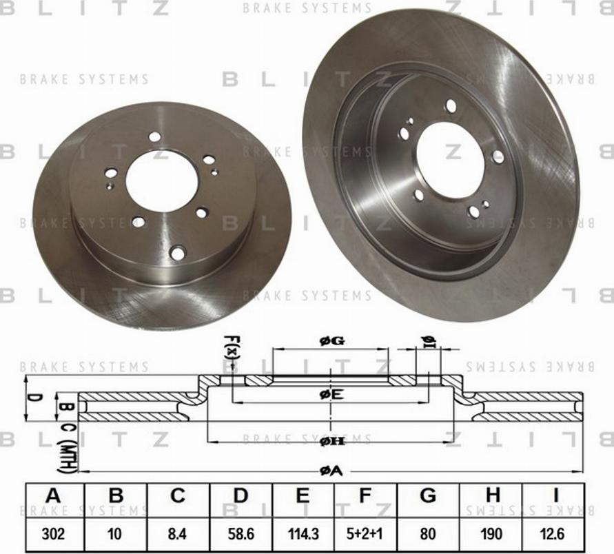 Blitz BS0243 - Гальмівний диск autocars.com.ua