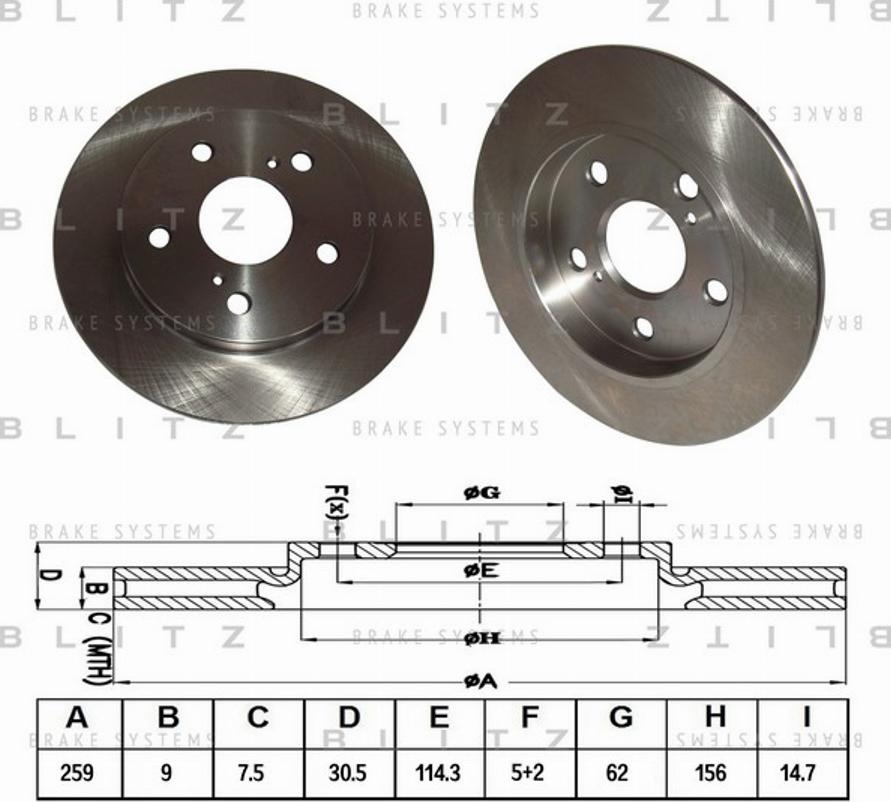 Blitz BS0270 - Тормозной диск autodnr.net