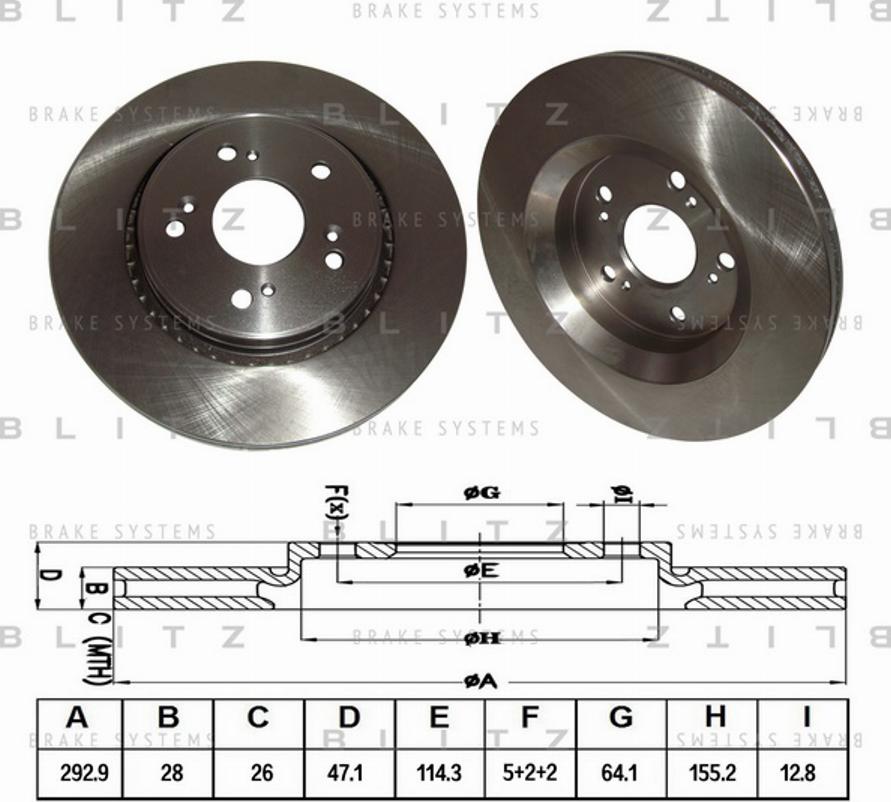 Blitz BS0279 - Тормозной диск autodnr.net