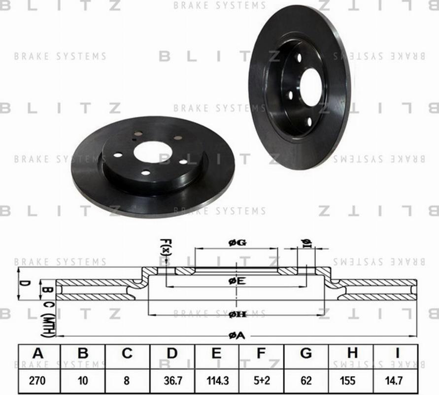 Blitz BS0291 - Тормозной диск autodnr.net