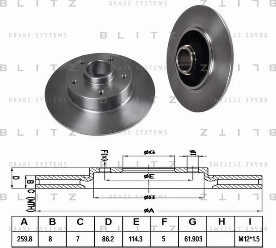 Blitz BS0320 - Гальмівний диск autocars.com.ua