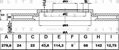 Blitz BS0342 - Тормозной диск autodnr.net