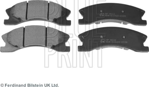 Blue Print ADA104217 - Гальмівні колодки, дискові гальма autocars.com.ua