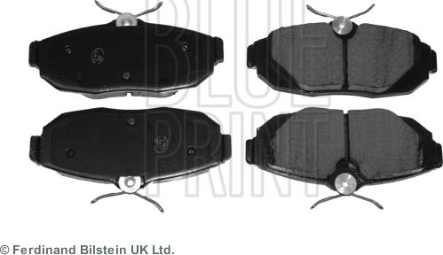 Blue Print ADA104257 - Тормозные колодки, дисковые, комплект avtokuzovplus.com.ua