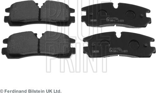 Blue Print ADA104258 - Тормозные колодки, дисковые, комплект avtokuzovplus.com.ua