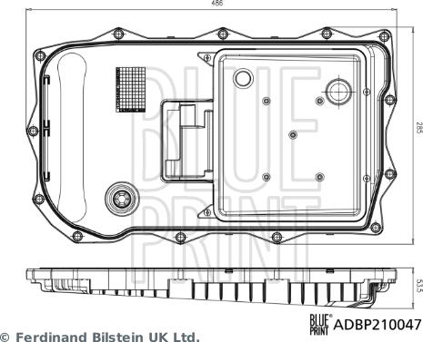 Blue Print ADBP210047 - Гідрофільтри, автоматична коробка передач autocars.com.ua