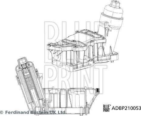 Blue Print ADBP210053 - Корпус, масляний фільтр autocars.com.ua