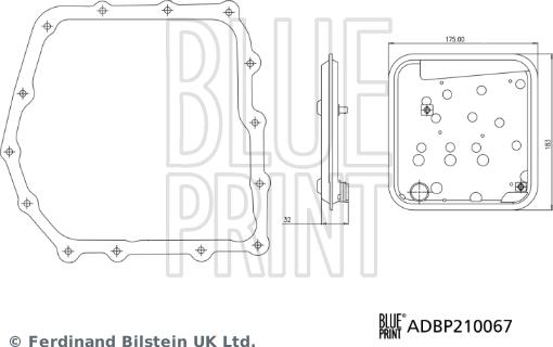 Blue Print ADBP210067 - Гідрофільтри, автоматична коробка передач autocars.com.ua
