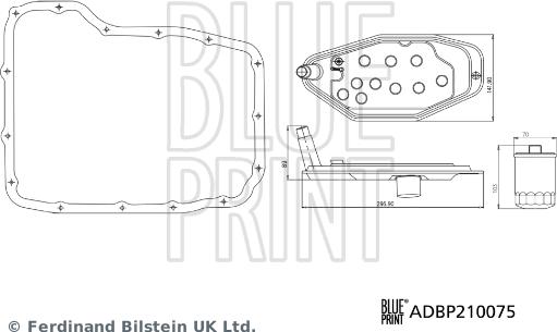 Blue Print ADBP210075 - Гідрофільтри, автоматична коробка передач autocars.com.ua