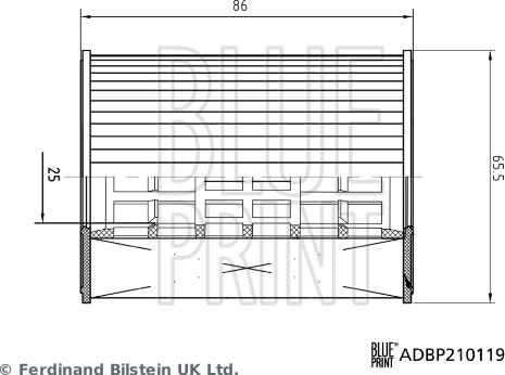Blue Print ADBP210119 - Масляний фільтр autocars.com.ua