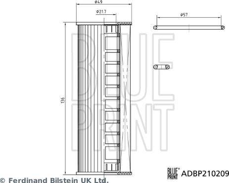 Blue Print ADBP210209 - Масляний фільтр autocars.com.ua