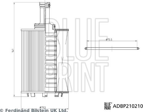 Blue Print ADBP210210 - Масляный фильтр avtokuzovplus.com.ua