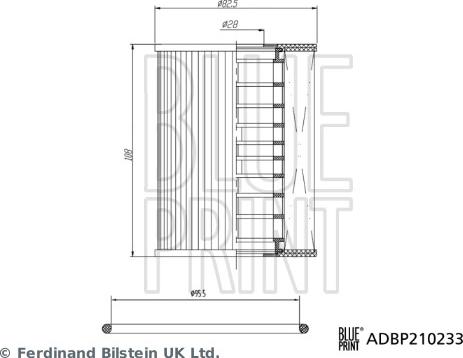 Blue Print ADBP210233 - Масляний фільтр autocars.com.ua
