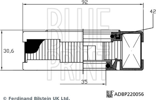 Blue Print ADBP220056 - Фільтр, система вентиляції картера autocars.com.ua