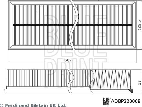 Blue Print ADBP220068 - Повітряний фільтр autocars.com.ua