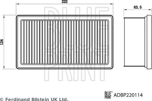 Blue Print ADBP220114 - Повітряний фільтр autocars.com.ua