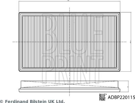 Blue Print ADBP220115 - Повітряний фільтр autocars.com.ua