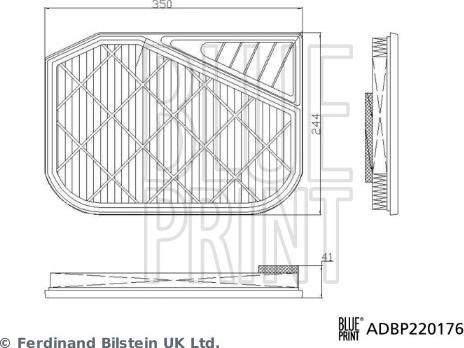 Blue Print ADBP220176 - Повітряний фільтр autocars.com.ua