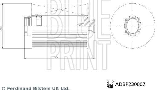 Blue Print ADBP230007 - Топливный фильтр autodnr.net
