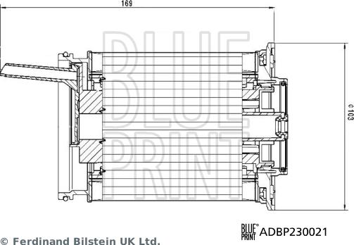 Blue Print ADBP230021 - Паливний фільтр autocars.com.ua